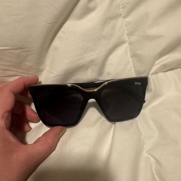 Quay Australia Accessories - Quay Black Sunglasses With Gold Accent
